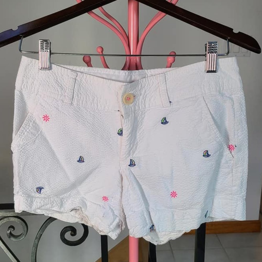Lilly Pulitzer Nautical Seersucker Shorts